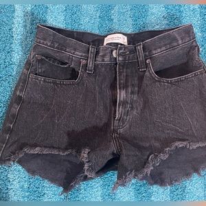Abercrombie and fitch size 2/26 shorts black jean